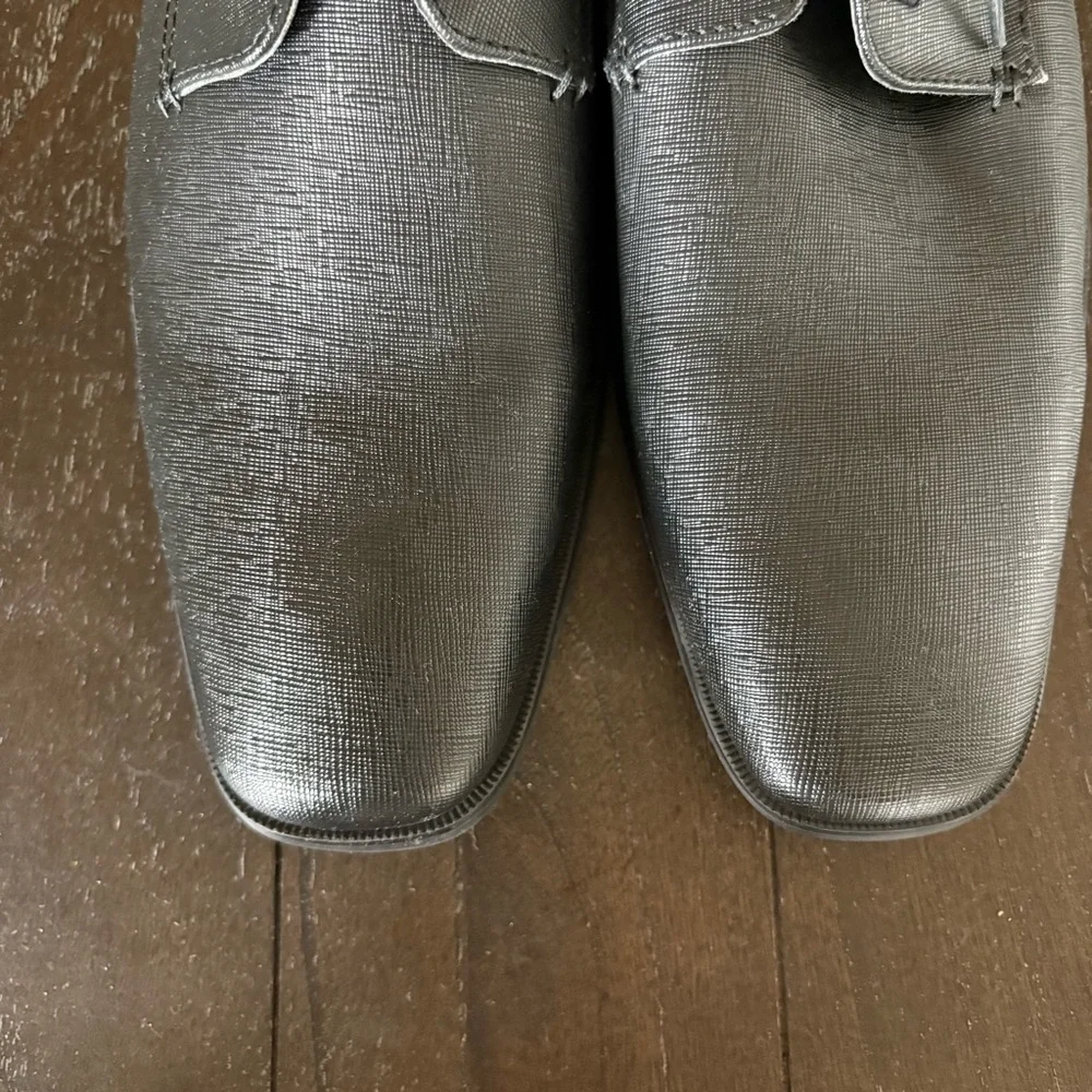 Calvin Klein Black Textured ‘Gordon’ Dress Office Shoes Men’s‎ Size 13